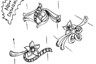 make jewelry design in hand sketchs