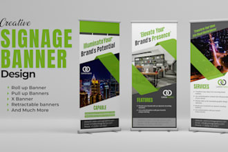 design fantastic retractable, pull up banner, signage design for you in 24 hours