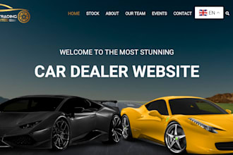 redesign car rental, car dealership wordpress website