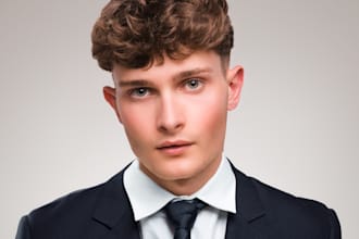 professionally retouch edit business headshots, portraits