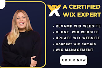 revamp wix, clone, edit, update wix website, connect wix domain, wix management