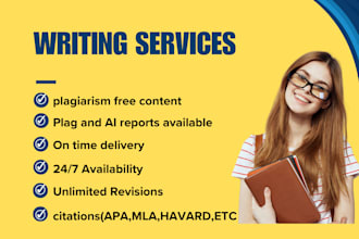write apa, mla, chicago, harvard essays,papers,reports and assignments