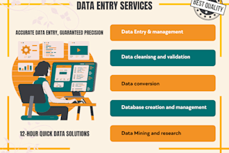 data entry, data scrubbing, copy paste, and data analysis