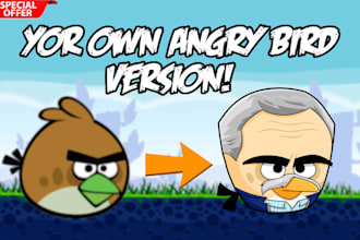 draw you in the angry birds cartoon style character