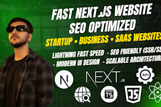 build fast next js website or full stack web application