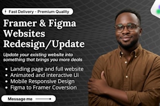 redesign and improve your existing framer website