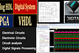 do vhdl, verilog coding for fpga, digital systems, digital circuits projects