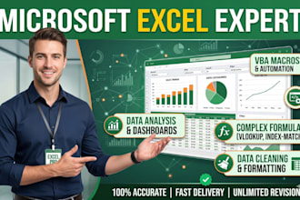your microsoft excel expert for vlookup, and macros