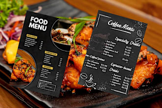 design professional restaurant menu, food menu,beauty salon