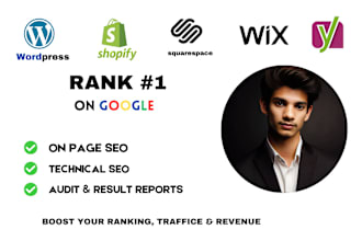 seo expert wordpress website, shopify, wix, squarespace