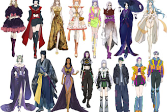 draw fashion in anime character style
