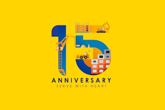 design anniversary event and charity logo for your company