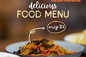 design amazing food flyer, food menu, poster  brochure design