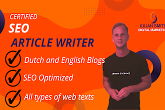write SEO optimized blog posts and articles for your website