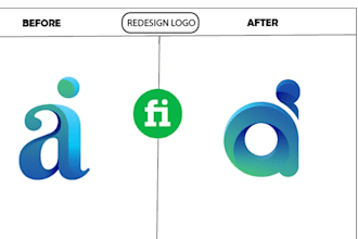edit, renew, improve, enhance or upgrade your existing logo in illustrator