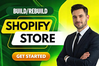 build shopify website, design or redesign shopify store, dropshipping store