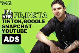 run facebook, instagram, youtube, snap chat, pinterest and tiktok ads
