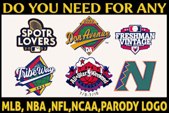 make custom mlb parody logo, world series, all star game,