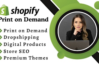 do shopify print on demand store pod printify printful shopify website
