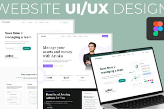 create simple and professional figma website ui ux design, web app ui ux design