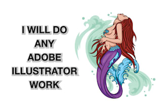 do anything on adobe illustrator, vector art, sketch to vector