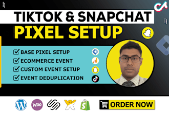 setup tiktok and snap pixel event API with GTM