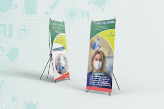 do rollup banner, retractable sign billboard design