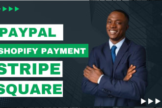 add paypal, shopify payment, stripe, square in shopify
