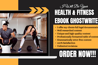 be your medical and health fitness ebook ghostwriter, KDP book writer