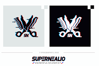 design unique hand drawn barbershop logo