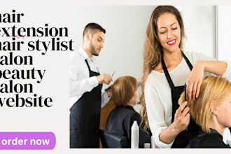 build hair salon stylist hair extension hair oil website
