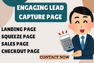 build wordpress landing page design, sales page, or squeeze page