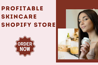 design skincare shopify store beauty website cosmetics spa dropshipping store