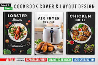 do cookbook or recipe book cover and layout design or formatting