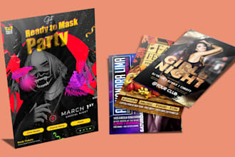 create eye catching party flyers for club music and birthday events