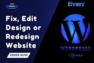 edit wordpress website, update wordpress changes and customization