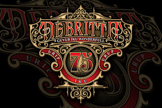 create vintage lettering logo for tattoo artist, studio etc