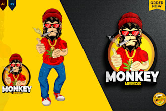 design unique cartoon mascot logo design