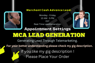 generate exclusive mca leads or business funding leads