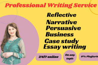 write reflective, narrative, persuasive, business, case study and essays