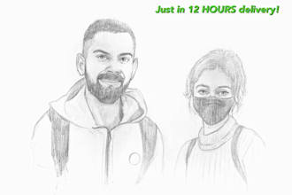draw a stunning pencil portrait from your photo in 12 hours