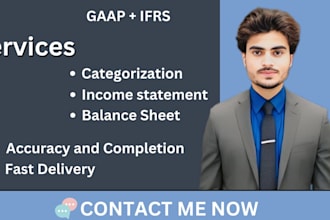 categorize bank statements into income statements, balance sheet