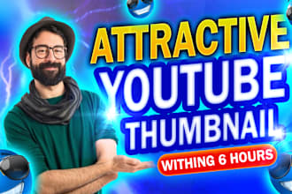 design attractive engaging, clickbait youtube thumbnail