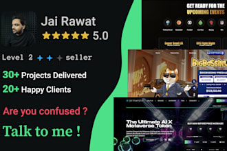 develop crypto landing page, nft website, nft marketplace and web3 integration