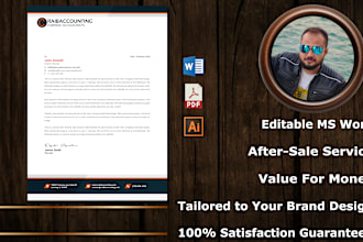 create letterhead in editable ms word