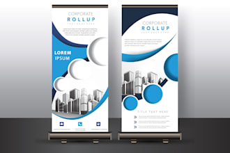 design roll up banner, retractable, pull up, pop up banner for your event