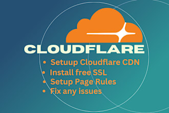 setup cloudflare CDN with SSL install and fix any issues