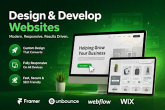 design develop webflow website fix, figma to webflow, framer wix unbounce