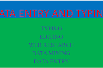 do data entry, data mining, web research, copy paste and typing jobs