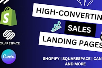 design sales landing pages on squarespace, canva, and more